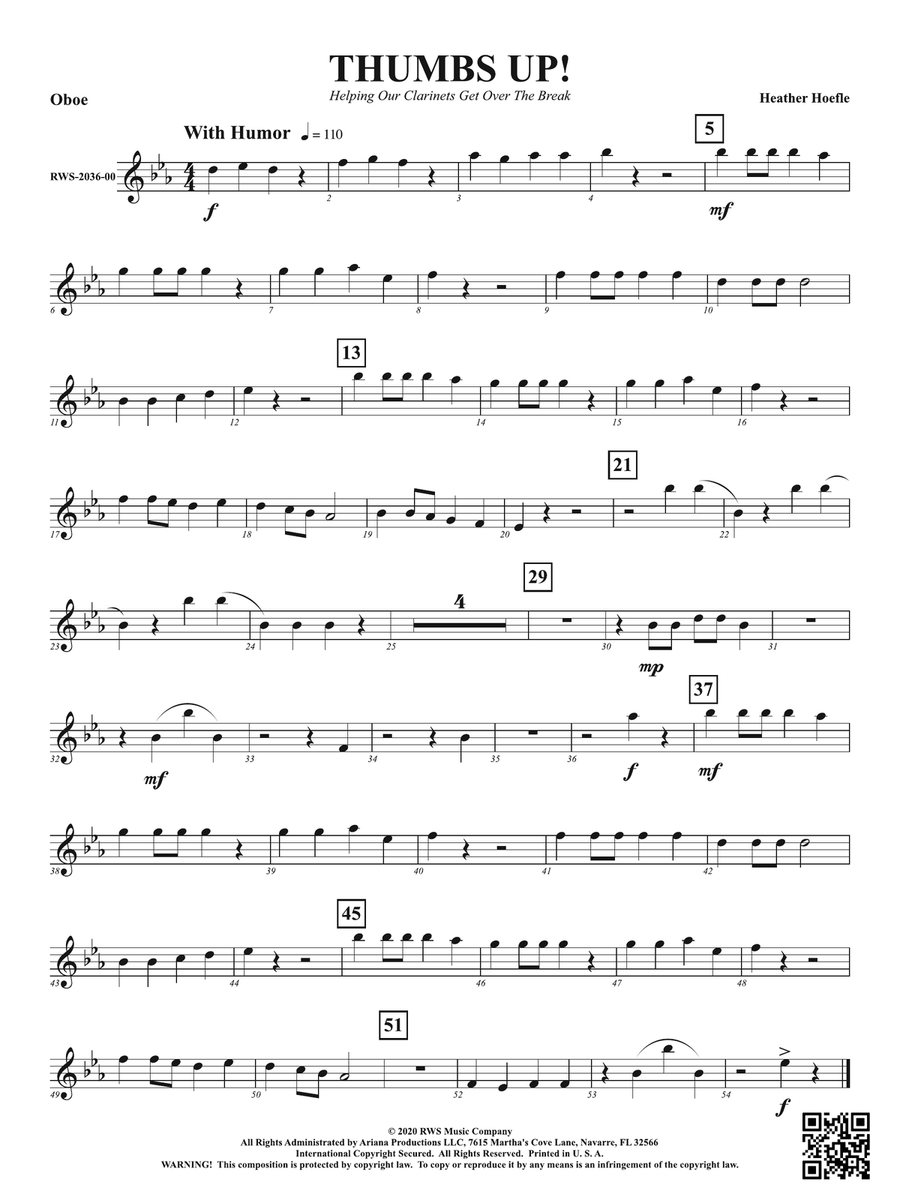 Thumbs Up! - Helping Our Clarinets Get Over the Break: Oboe