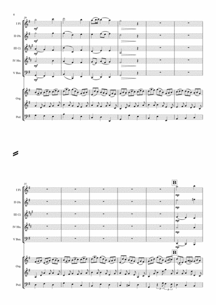 "Jesu bleibet meine Freude BWV147" (Johann Sebastian Bach) Wind Quintet & Organ image number null