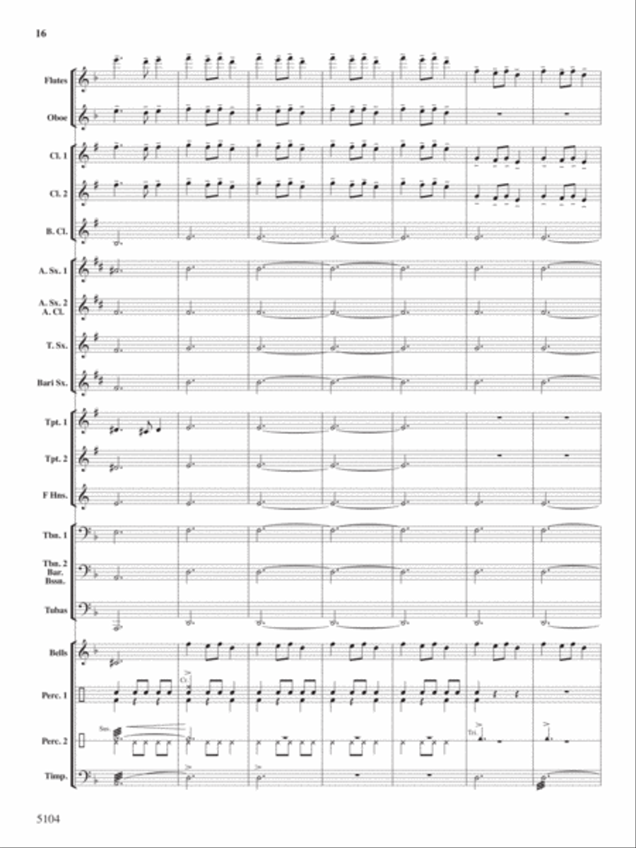 A Christmas Fantasy in 3/4 Time Concert Band scores gallery preview page 15