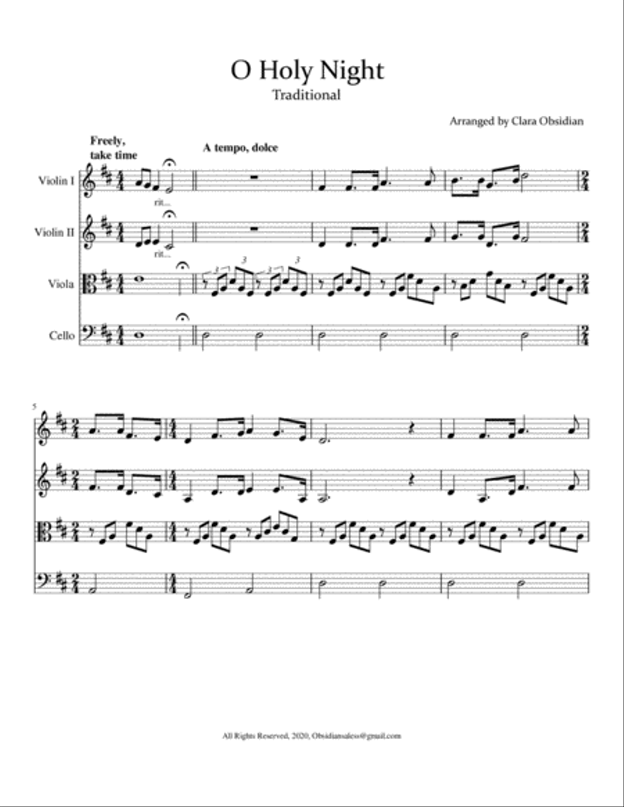 The Christmas Book: A String Quartet Collection (Inspired by various artistes) String Quartet scores gallery preview page 3
