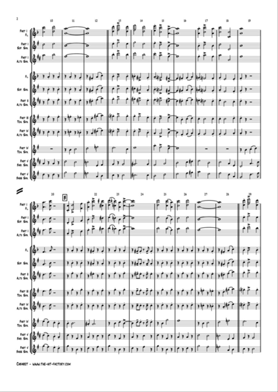 Cabaret Saxophone Quintet scores gallery preview page 3