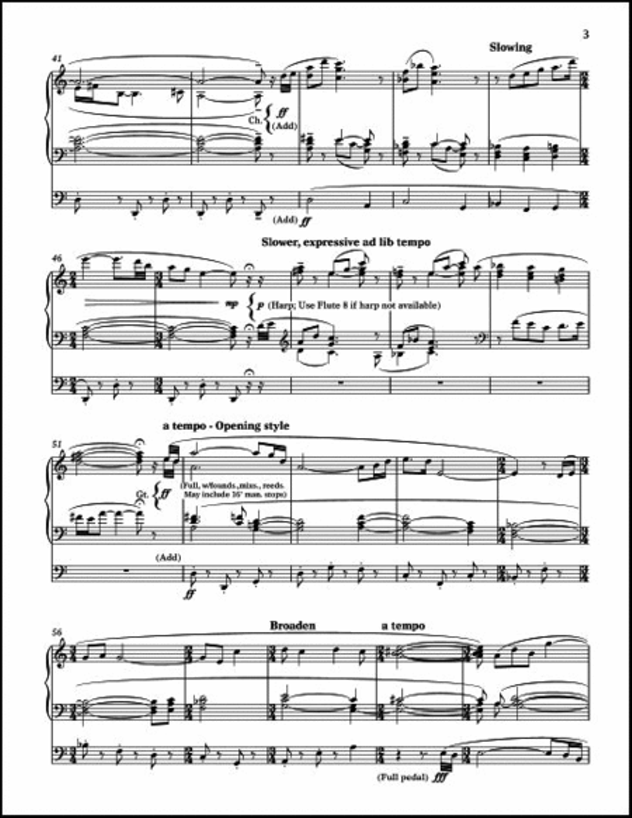 Noel's Psalm A Sonata Organ scores gallery preview page 5