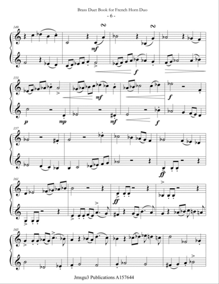 Guthrie: Brass Duet Book for French Horn Duo Brass Duet scores gallery preview page 6