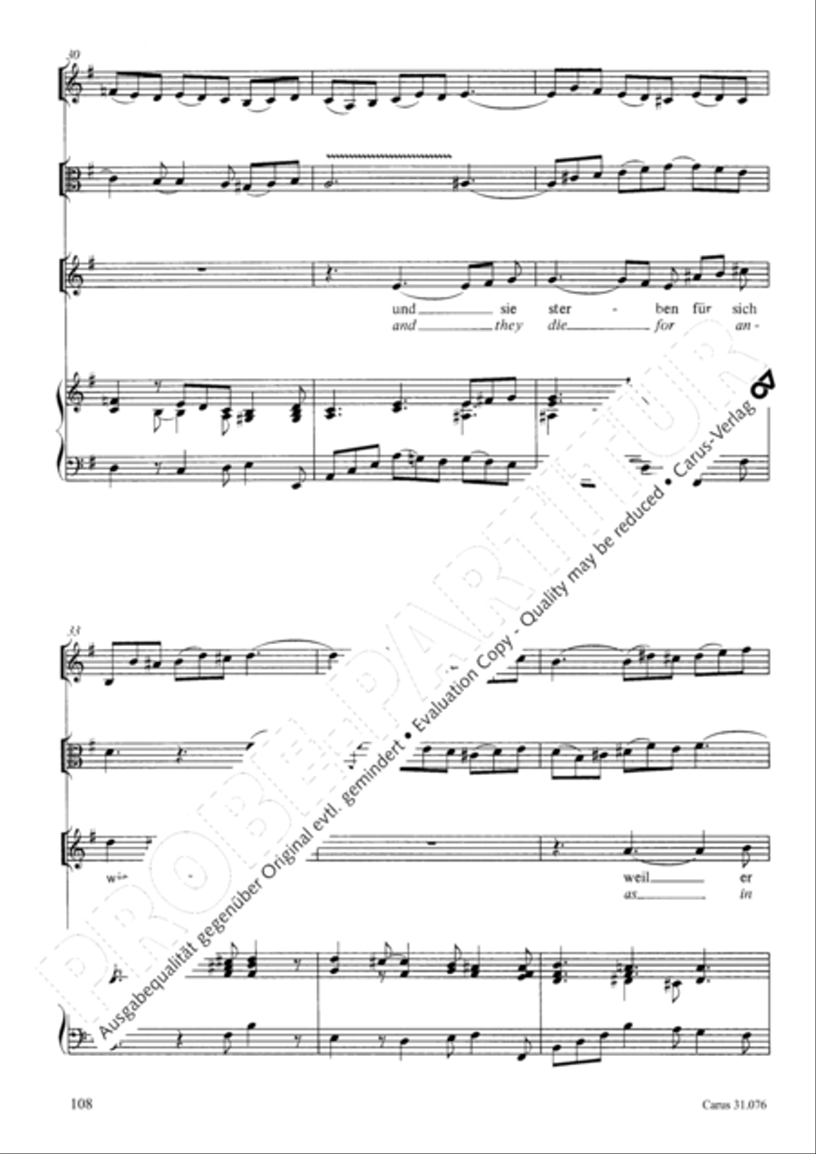 The heavens are telling the Father's glory (Die Himmel erzahlen die Ehre Gottes) 4-Part scores gallery preview page 109