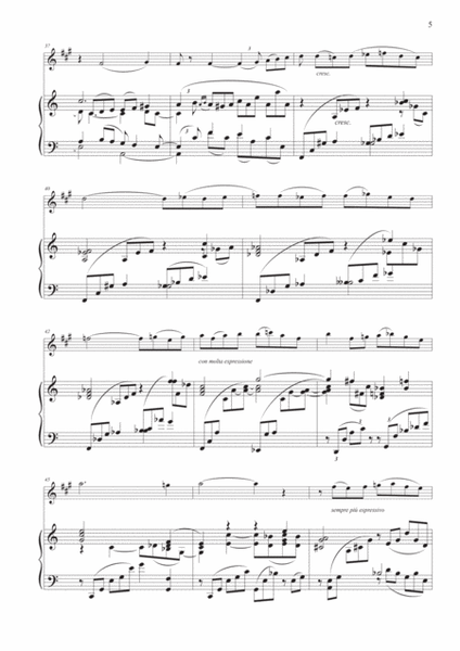Adagio Sostenuto from "Piano Concerto No. 2" for Alto Saxophone and Piano image number null