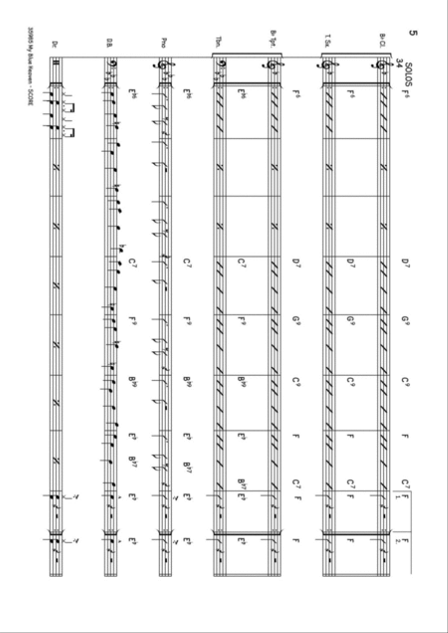MY BLUE HEAVEN Jazz Ensemble scores gallery preview page 6