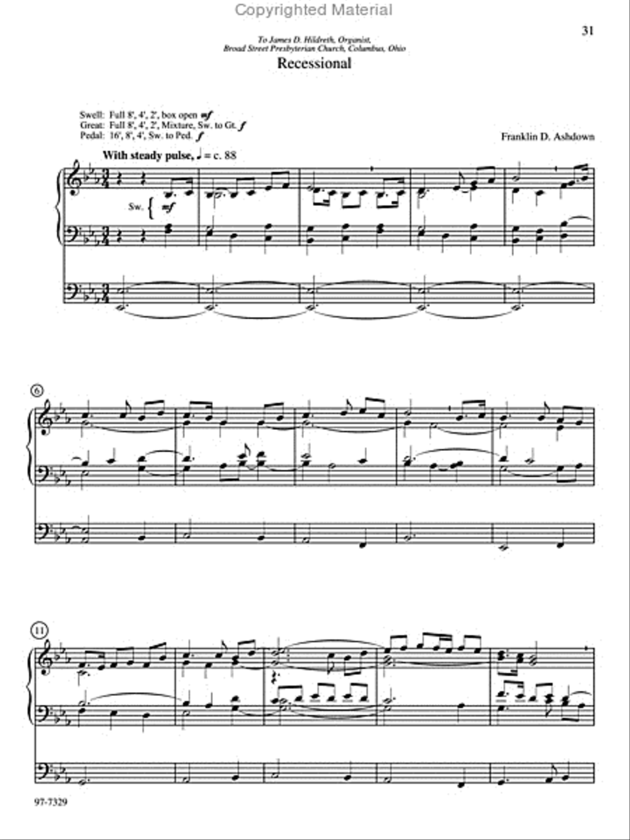 Eight Festive Postludes Organ scores gallery preview page 7