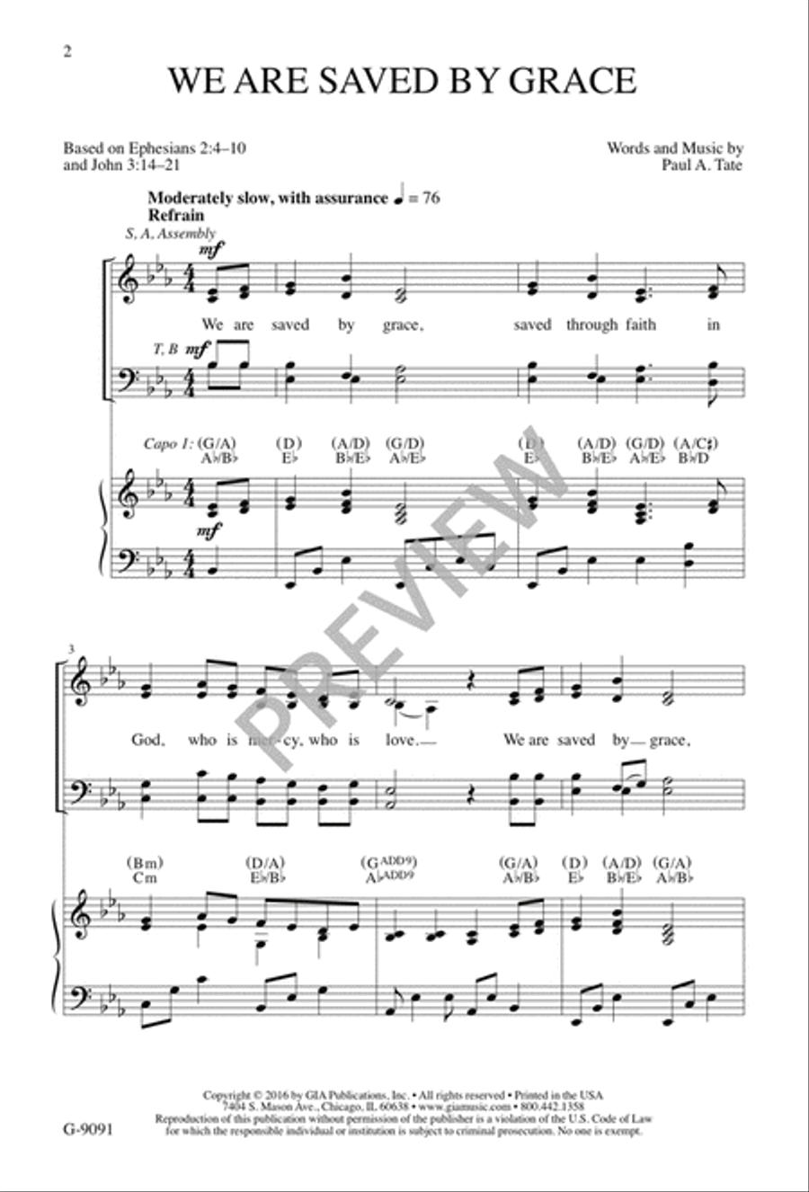 We Are Saved by Grace We Are Saved by Grace 4-Part scores gallery preview page 3