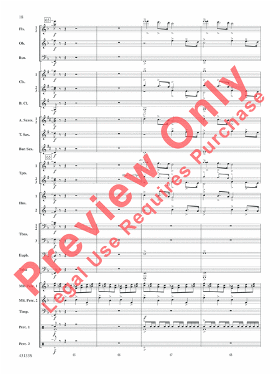 And Heaven and Nature Ring! Concert Band scores gallery preview page 19