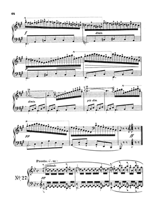 Czerny: School of Velocity, Op. 299 No. 27