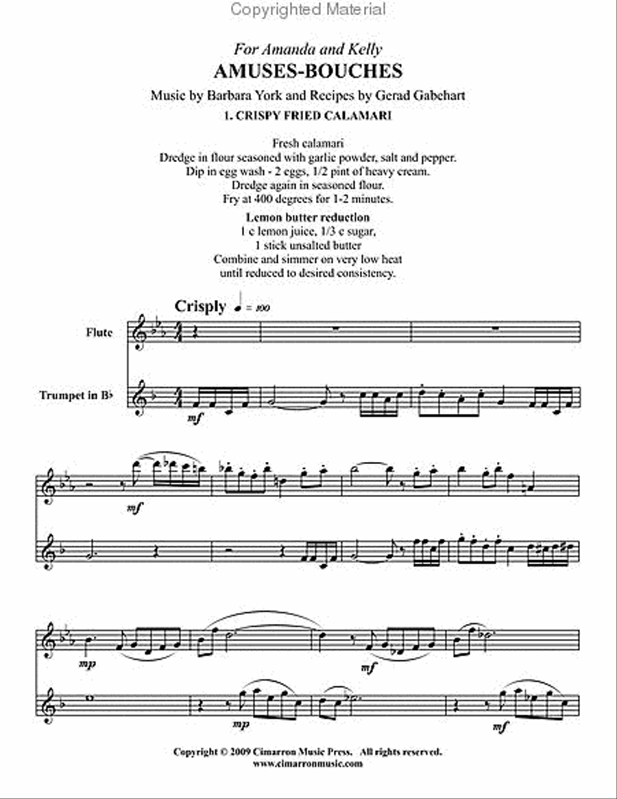 Amuses Bouches School and Community scores gallery preview page 3
