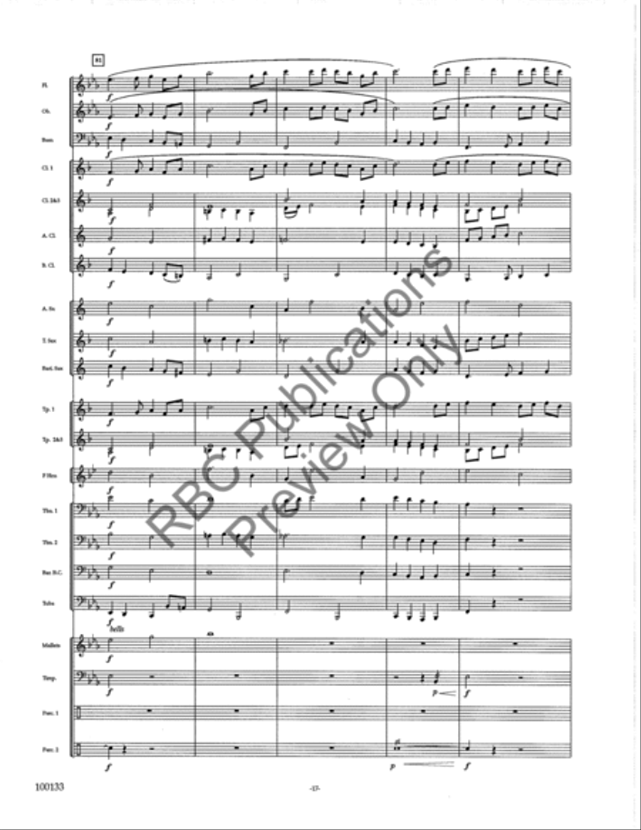 Along The Rio Grande (Score) Concert Band scores gallery preview page 20