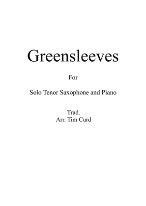 Book cover for Greensleeves for Tenor Saxophone and Piano