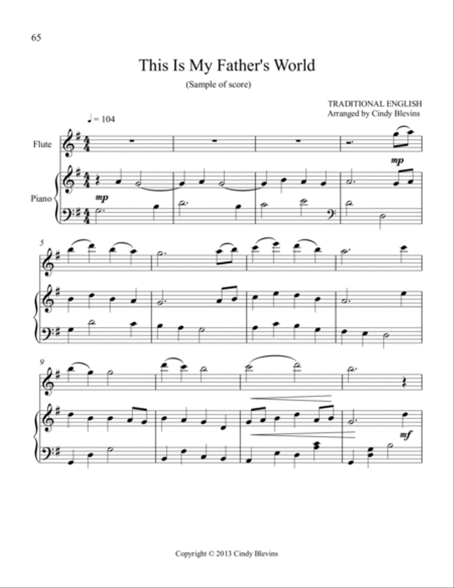 Piano and Flute (Play Hymns and Patriotic Songs) Flute Solo scores gallery preview page 5