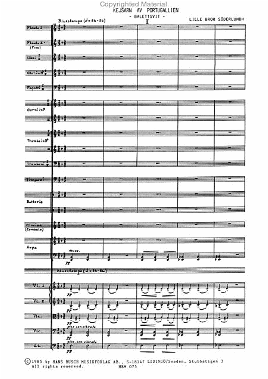 Kejsarn av Portugallien Svit Orchestra scores gallery preview page 2