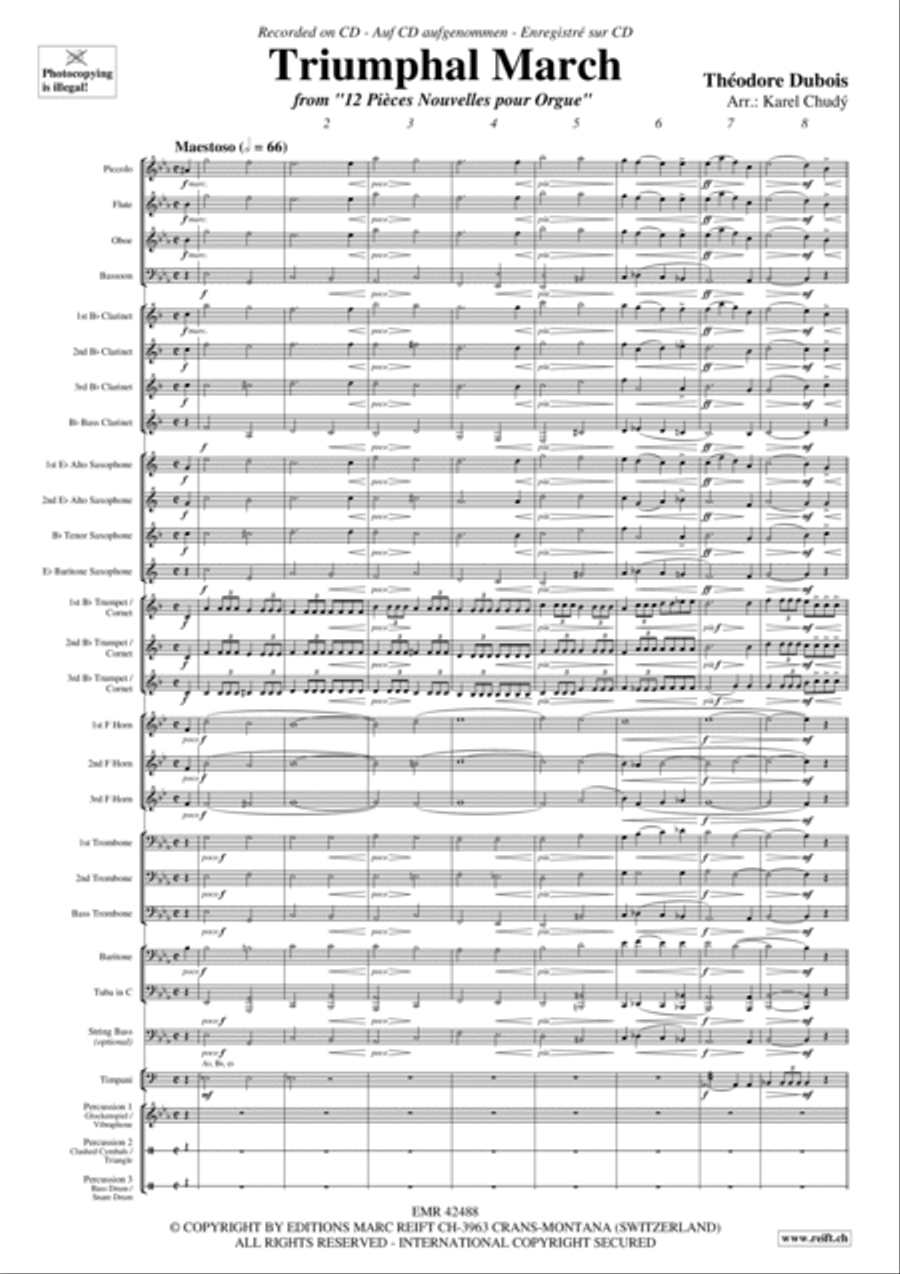 Triumphal March Concert Band scores gallery preview page 3
