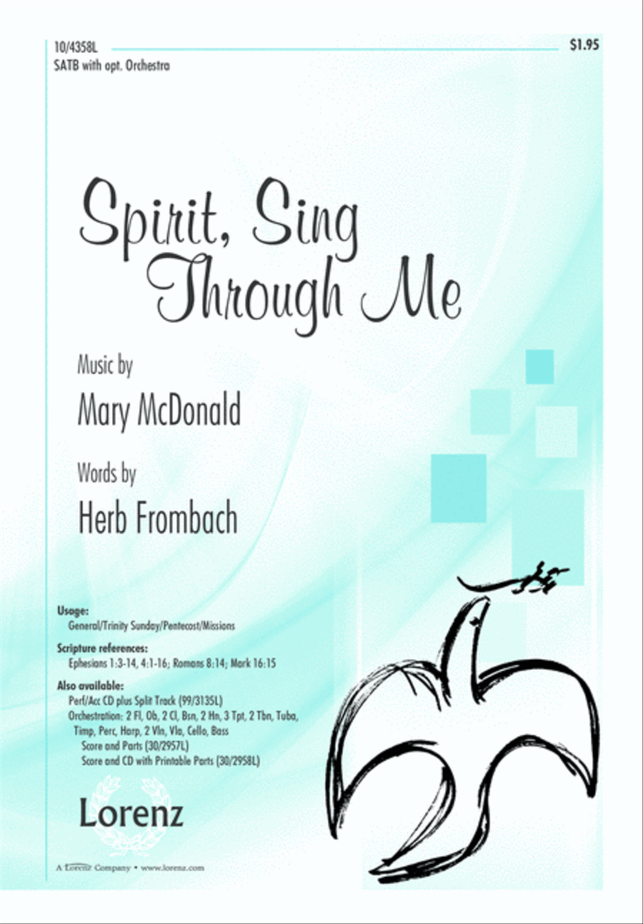Spirit, Sing Through Me 4-Part scores gallery preview page 1