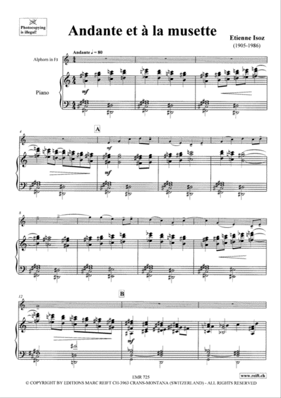 Andante et a la musette Piano Accompaniment scores gallery preview page 3