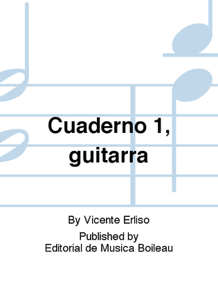 Book cover for Cuaderno 1, guitarra