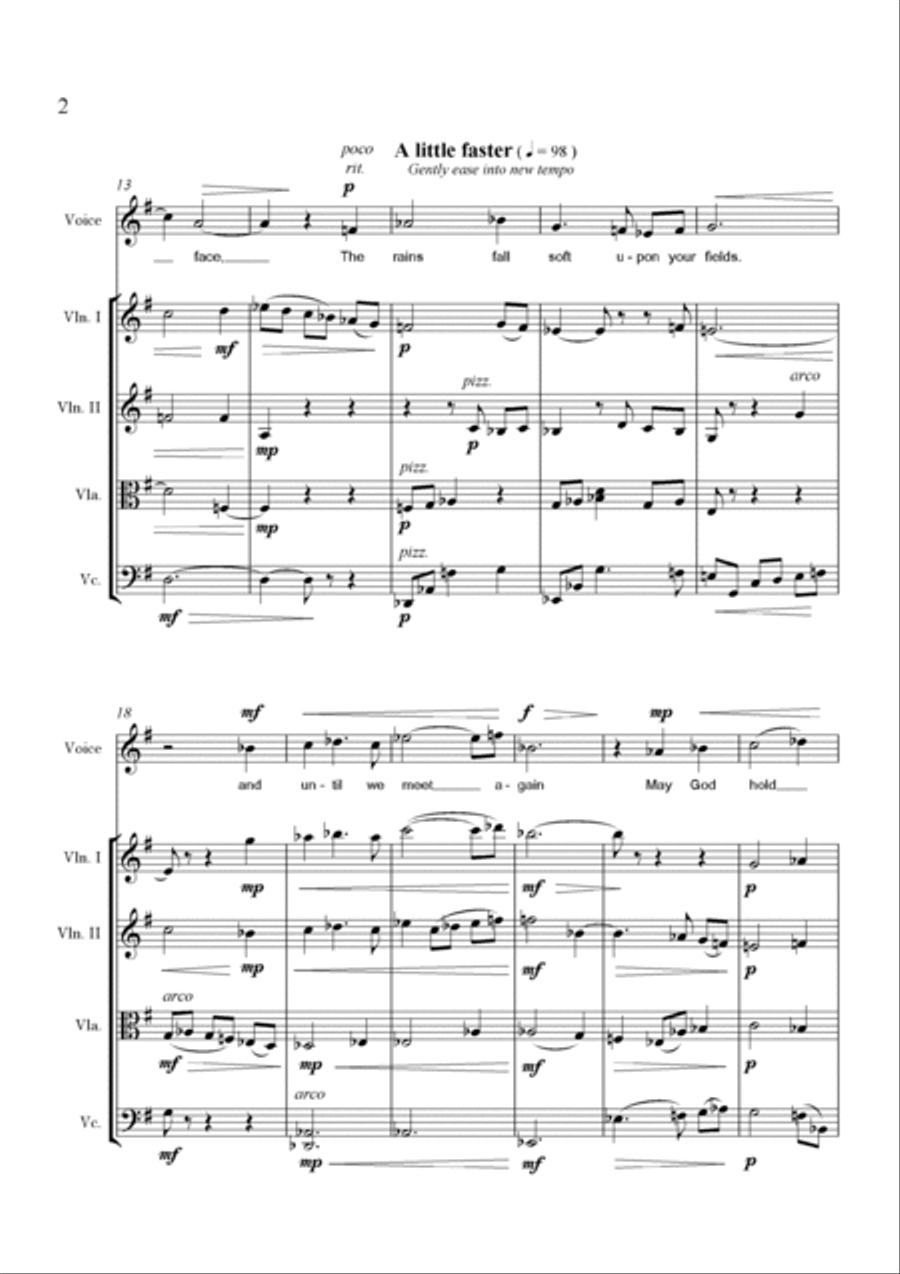 An Irish Blessing String Quartet scores gallery preview page 2