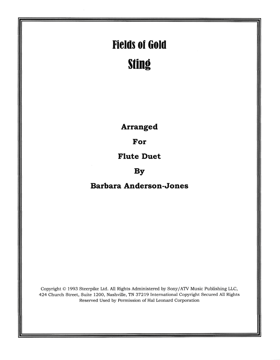 Fields Of Gold Flute Duet scores gallery preview page 1