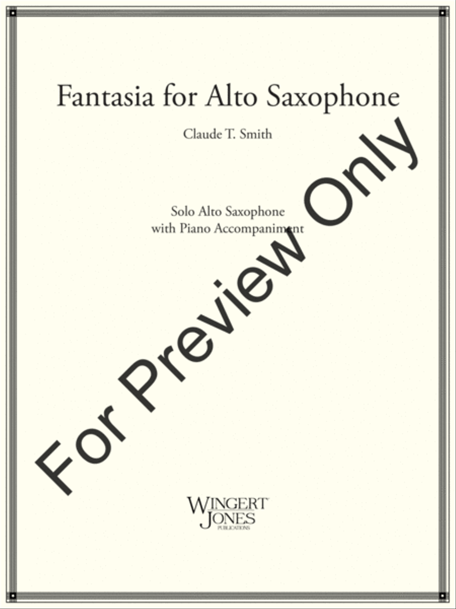 Fantasia For Alto Saxophone Alto Saxophone scores gallery preview page 2