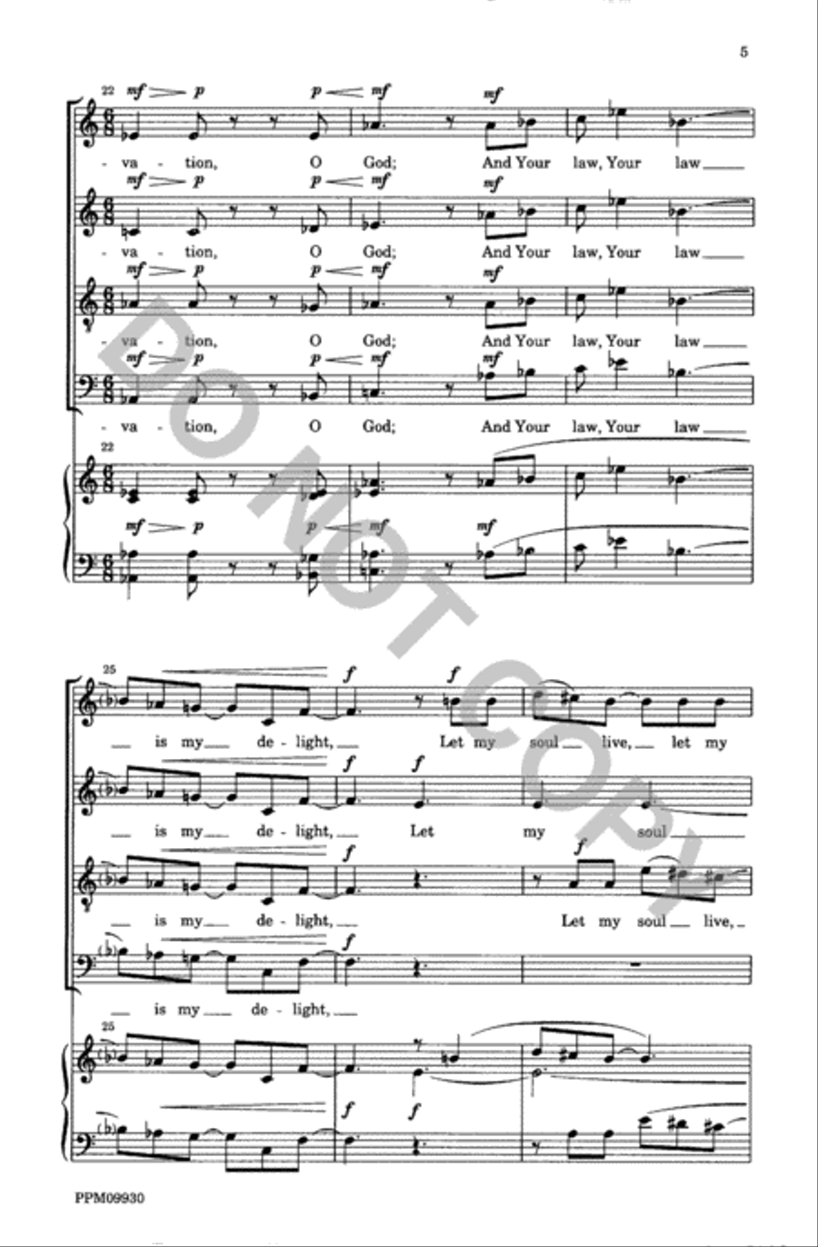 Seek Your Servant O God 4-Part scores gallery preview page 6