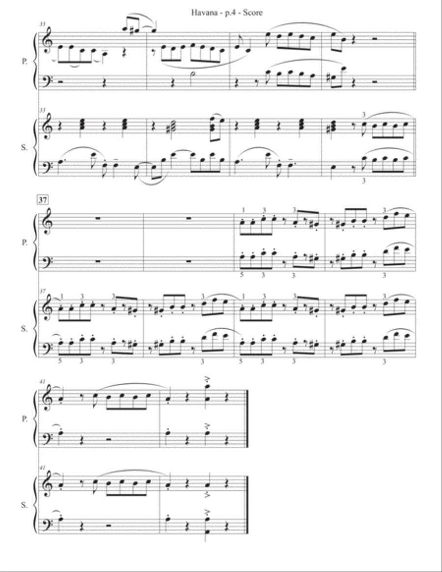Havana Piano scores gallery preview page 5