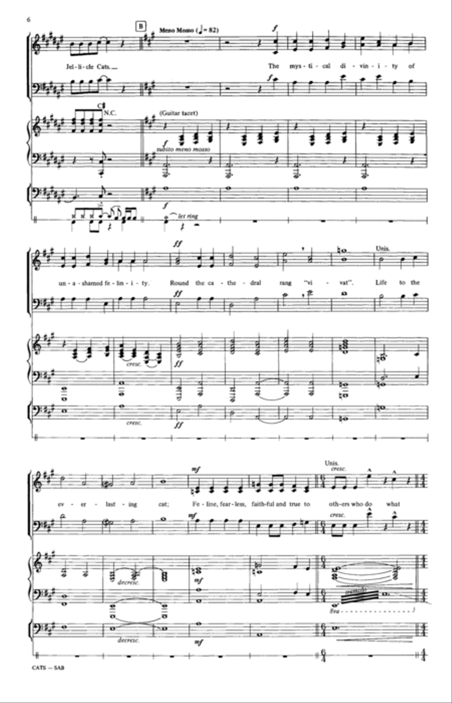 Cats (Medley) (arr. Ed Lojeski) 3-Part scores gallery preview page 5