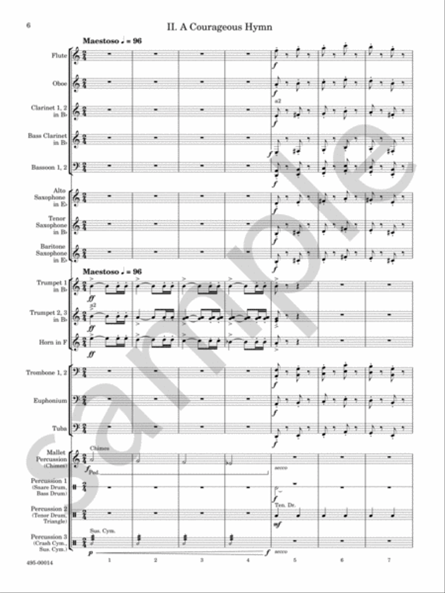 American Hymns Concert Band scores gallery preview page 5