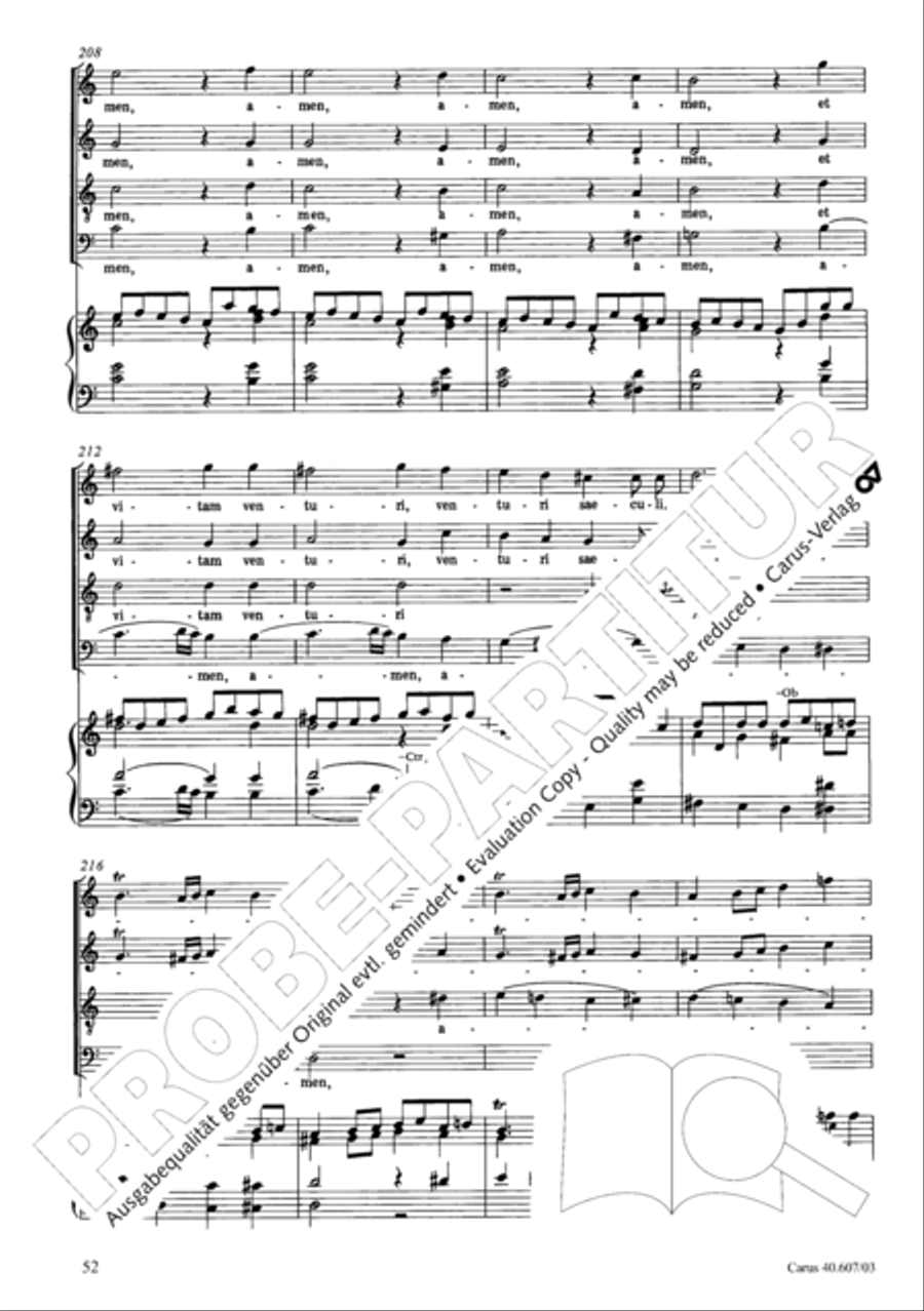 Mass in time of war (Missa in tempore belli) 4-Part scores gallery preview page 59