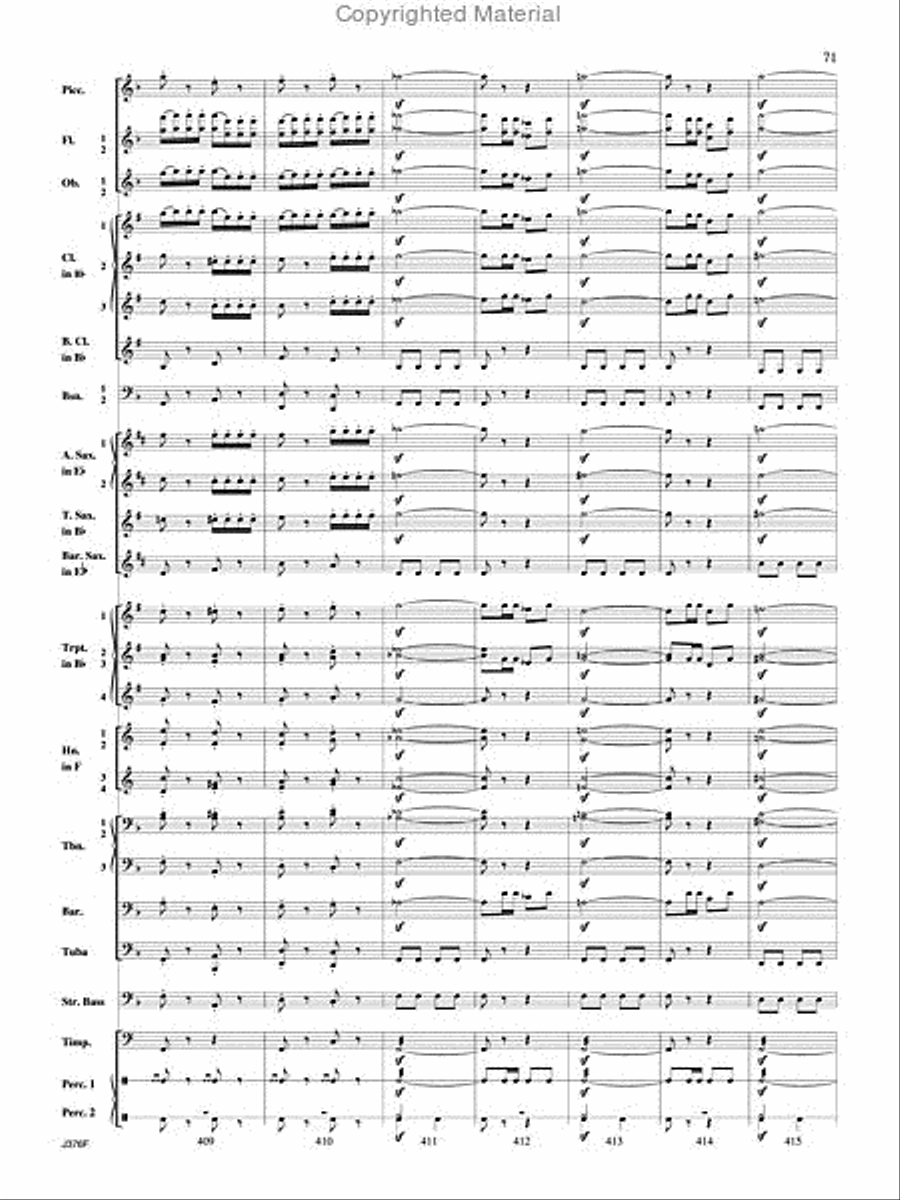 William Tell Overture Concert Band scores gallery preview page 72