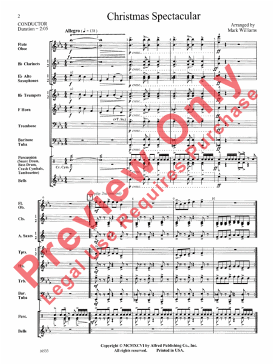 Christmas Spectacular Christmas Spectacular Concert Band scores gallery preview page 3