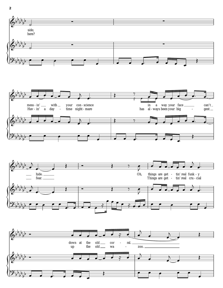 Skeletons Piano, Vocal, Guitar scores gallery preview page 2