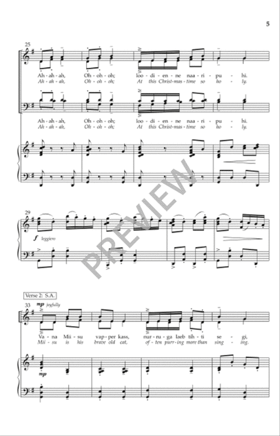 Little Tommy's Choir (Tooma Laulukoor) 4-Part scores gallery preview page 4