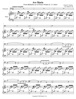 Ave Maria by Gounod (cello and piano)