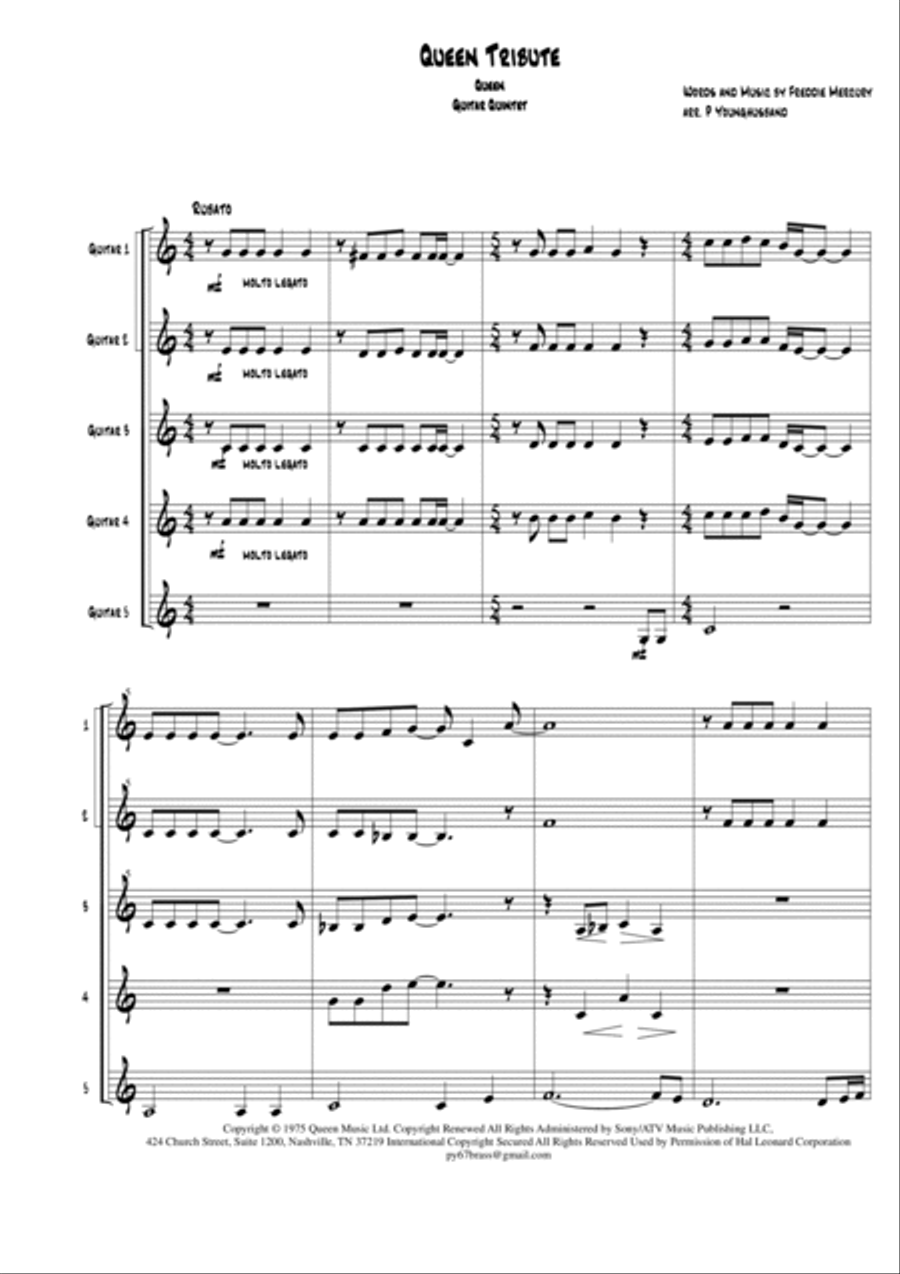 Bohemian Rhapsody Bohemian Rhapsody Electric Guitar scores gallery preview page 2