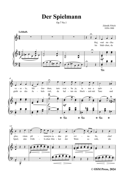 Fibich-Der Spielmann(Hráč),in C Major ,Op.7 No.1