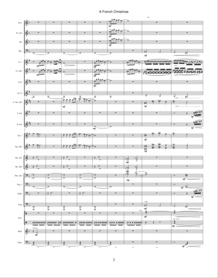 French Christmas, A (concert band) Concert Band scores gallery preview page 3