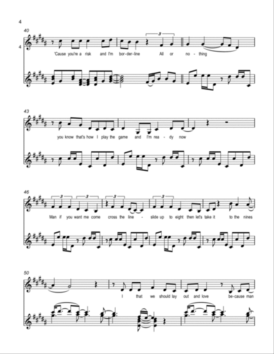 Borderline Guitar Tablature scores gallery preview page 4