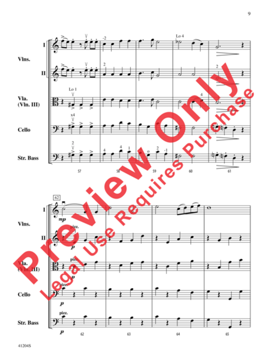 The Marriage of Figaro String Orchestra scores gallery preview page 10