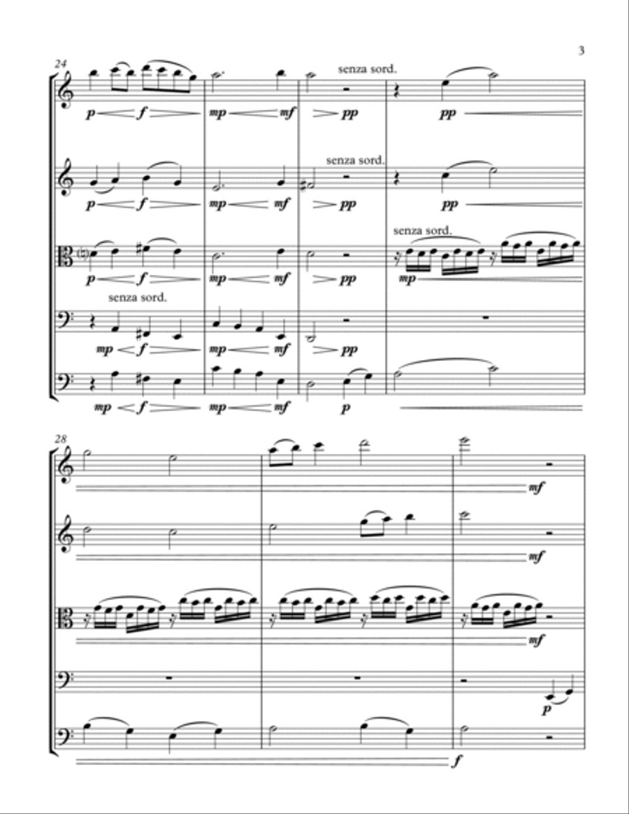 Reverie String Quintet scores gallery preview page 3