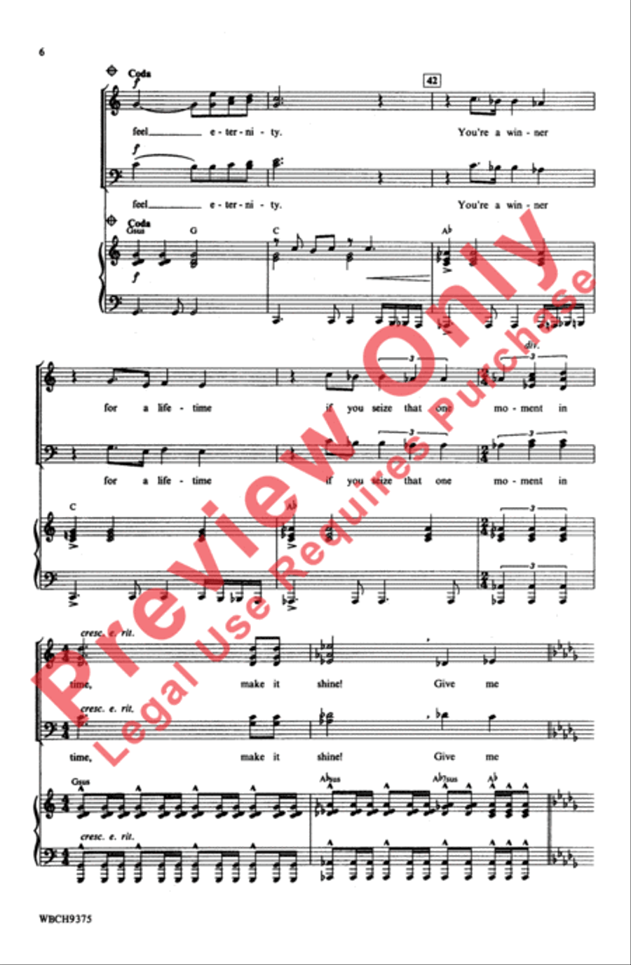One Moment in Time 4-Part scores gallery preview page 6
