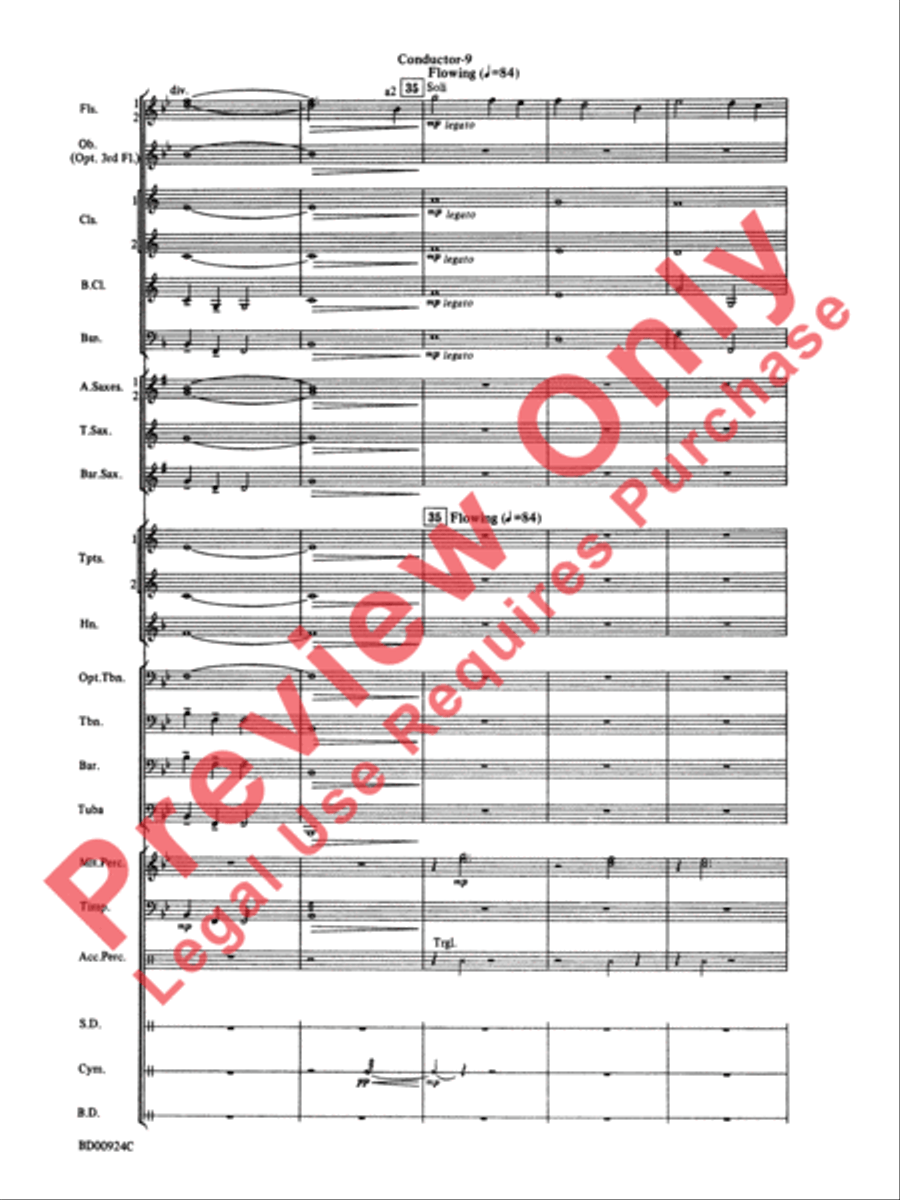 Affirmation Overture Concert Band scores gallery preview page 11