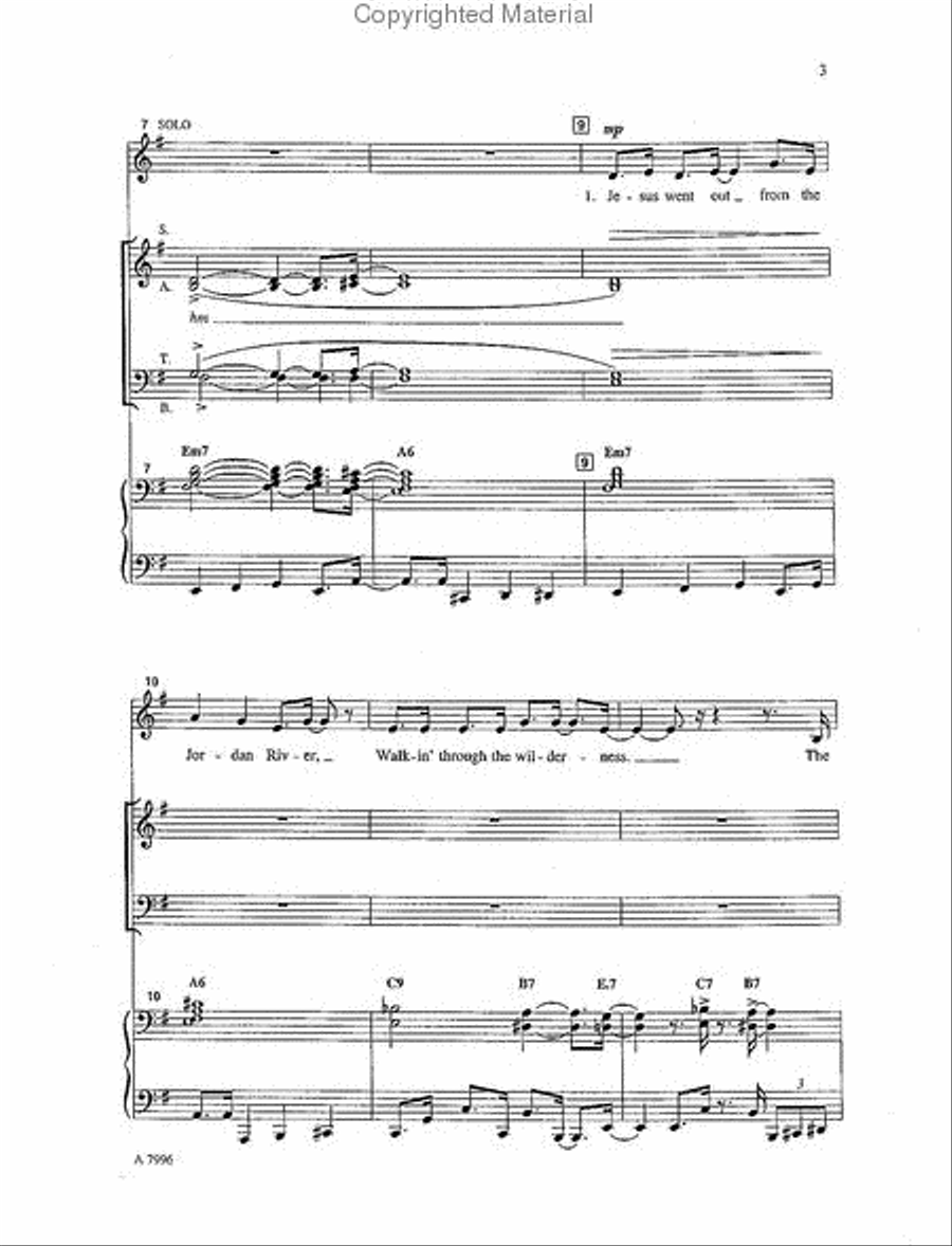 Walkin' Through the Wilderness 4-Part scores gallery preview page 3