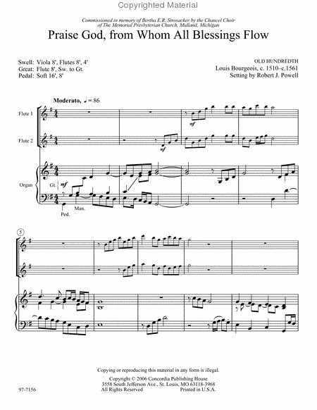 Three Pieces for Two Flutes and Organ image number null