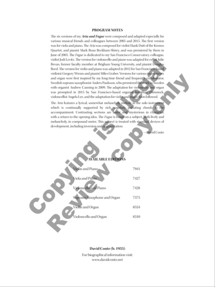 Aria and Fugue Aria and Fugue Piano Accompaniment scores gallery preview page 3