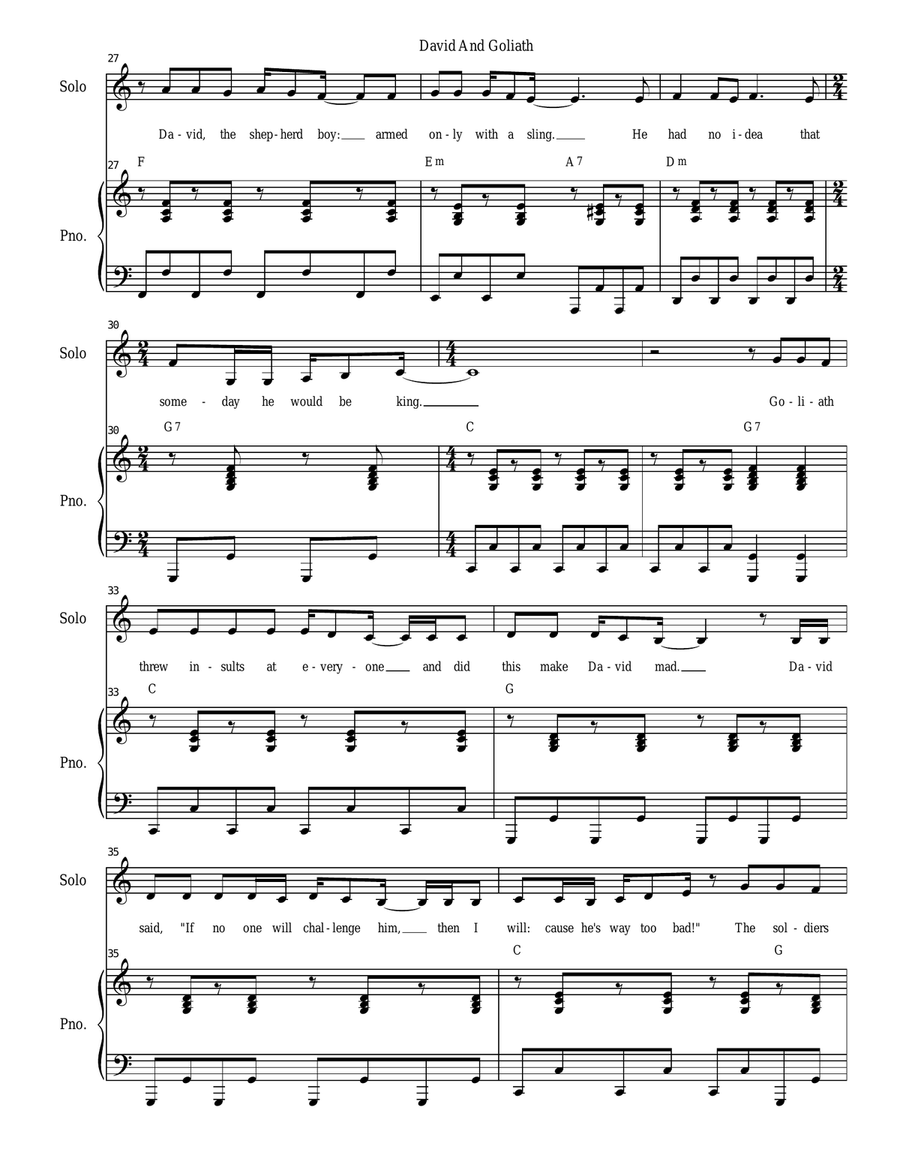 David and Goliath Piano scores gallery preview page 4