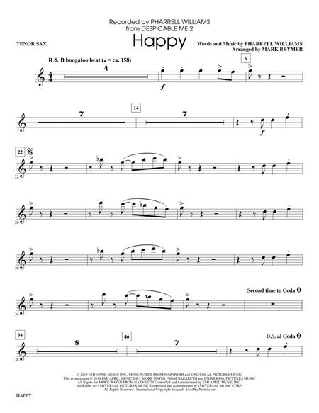 Happy (arr. Mark Brymer) - Tenor Sax