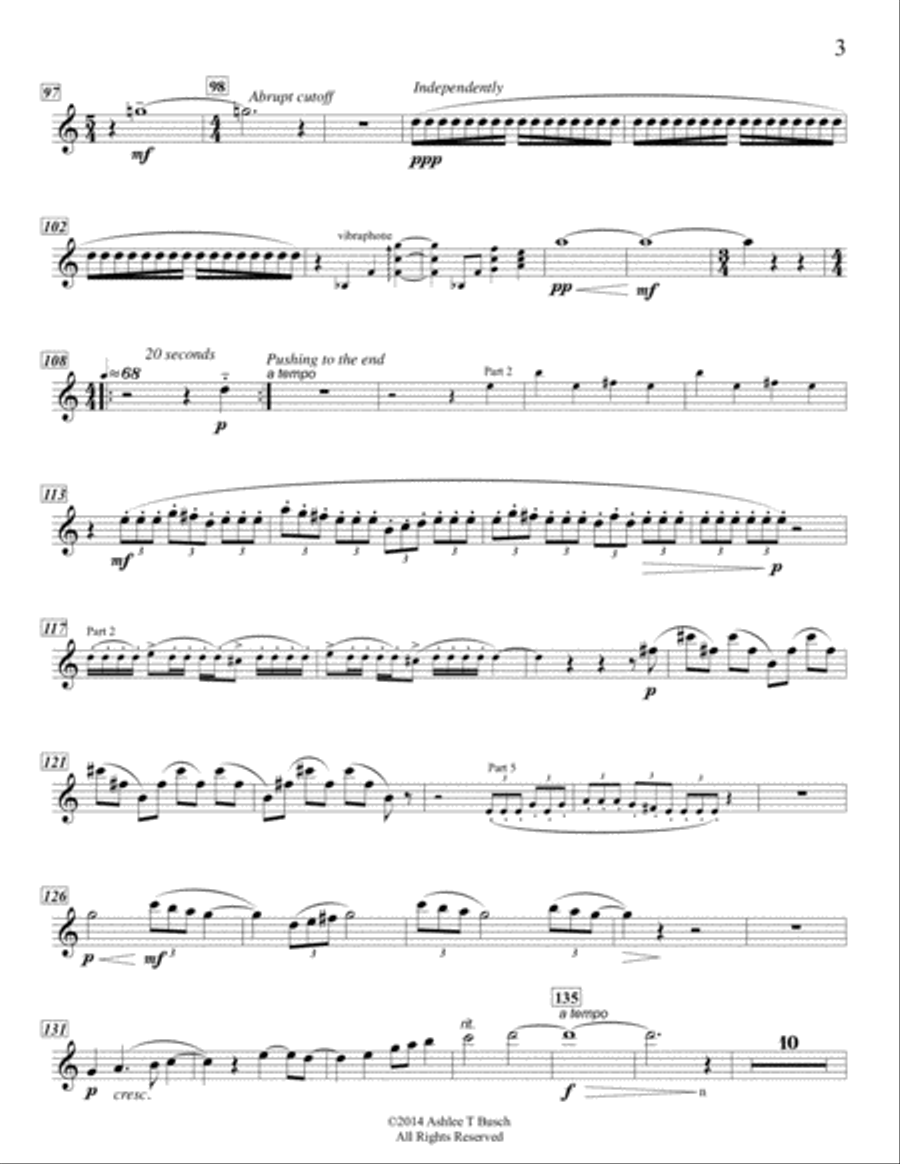 Morning B-FLAT PARTS Small Ensemble scores gallery preview page 3